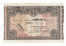 ESPAÑA: 25 PESETAS BANCO DE