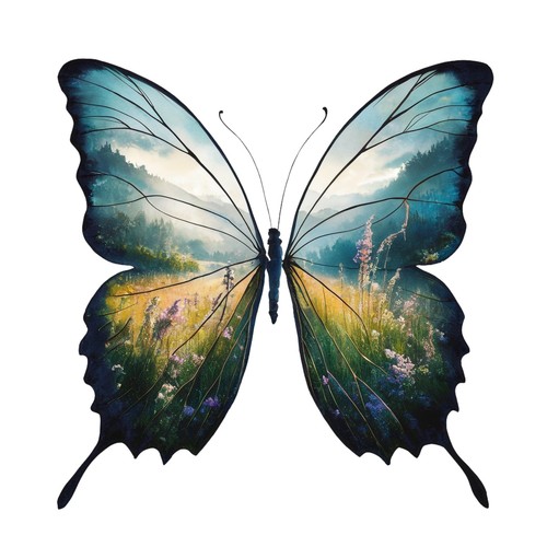 Adesivi farfalla doppia - adesivi,