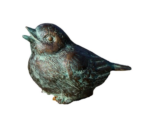 Statua bronzo uccellino - statua,