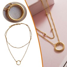 Collana doppio strato placcata