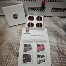 4 Tappi Copri Mozzo Cerchi In Lega  Originali Fiat Panda 50926785 Nuovi Emblema
