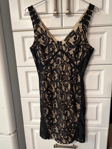 Guess black lace dress size - guess,