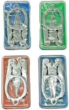 Confezione da 4 FORBICI TASCABILI PIEGHEVOLI - 3,5" - Metallo Affilato Durevole Portatile Viaggio