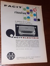 Pubblicità macchina da scrivere Facit Electric (1968)