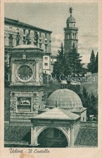 1949 UDINE Castello Torre Orologio Campanile Chiesa Santa Maria Cartolina