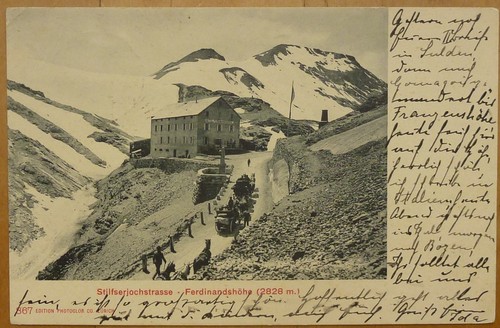 Cartolina strada dello - dello, stelvio