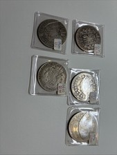 Mezza Corona Inglese Argento 0,925, 14,14 Grammi, 5 Monete Dal 1879 Al 1902