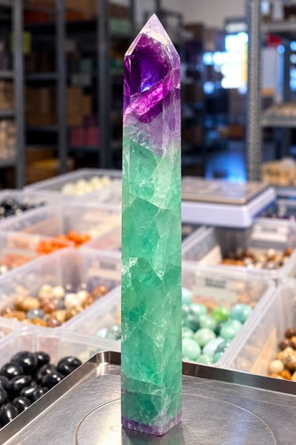 Fluorite naturale verde viola - fluorite,