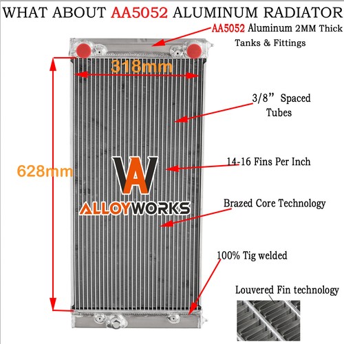 652621 row aluminum radiator - aluminum,