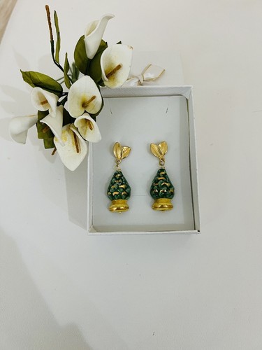 Orecchini pigna verde in - orecchini,