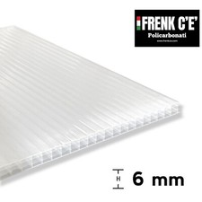 LASTRA POLICARBONATO ALVEOLARE BIANCO OPALE SOLAR SPESSORE 6 MM FINO A 2000 mm