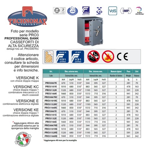 Cassaforte technomax alta - cassaforte,