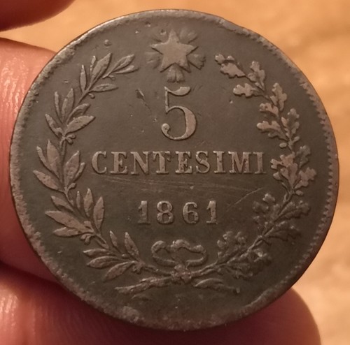 Moneta centesimi 1861 - 5,