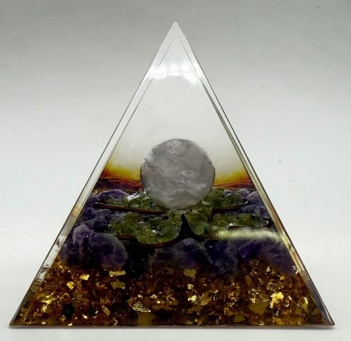 Piramide orgonite ametista - piramide,