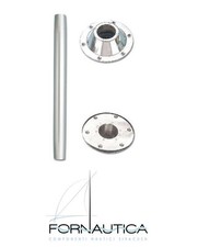 PIEDE PER TAVOLO ESTRAIBILE CON BASE DA INCASSO E BASE ESTERNA PER BARCA CAMPER