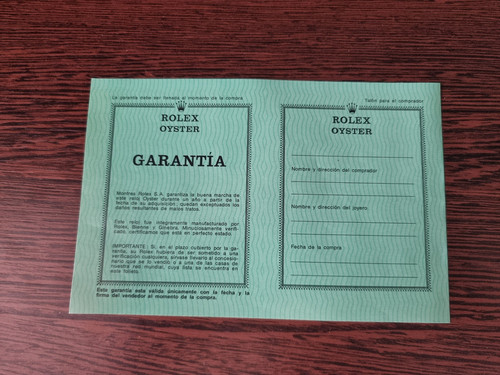 Rolex oyster garantia - garantia, semplice