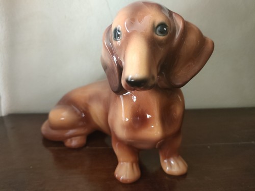 Cane bassotto ceramica vintage - bassotto,