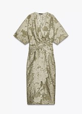 Zara Textured Draped Dress