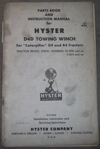 Hyster d4d parti paranco - parti,