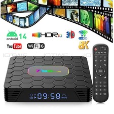 2025 Smart Android 14.0 TV BOX 64/128GB Doppio Lettore multimediale di rete WIFI BT5.0 USB
