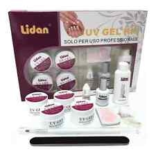 KIT RICOSTRUZIONE UNGHIE MANICURE PROFESSIONALE LIDAN UV GEL NAIL ART KIT VELOCE