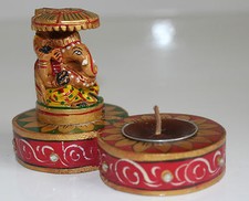 Statua Di Ganesh In Legno
