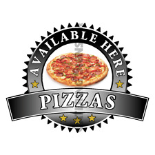 Adesivo Pizza Venduta Qui Nero