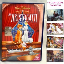 DISNEY DVD Gli Aristogatti + 4 RARE CARTOLINE POSTCARDS