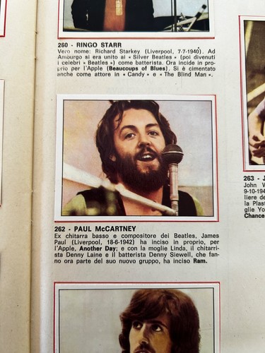 Figurina 262 paul - n.262, mccartney