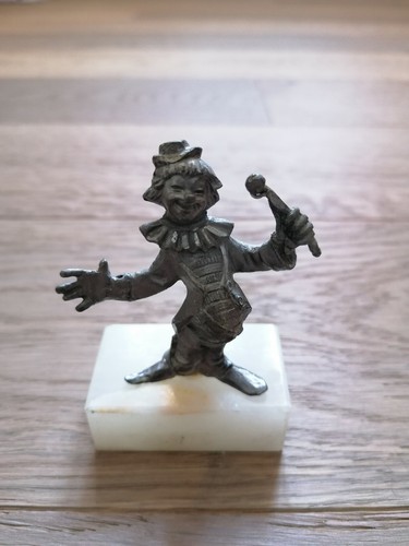 Statuetta pagliaccio con fiore - statuetta,