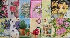 4 Tovaglioli per decoupage cm 33x33, 25% di sconto, soggetti fiori e piante