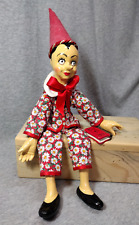 Bambola vintage veneziana Pinocchio dipinta bisque *danni* riparazione o riutilizzo