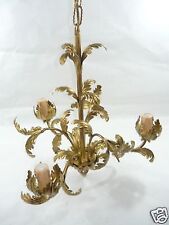 Lampadario applique plafoniera foglia acanto oro 3 luci stile classico vintage