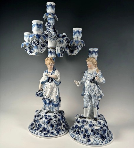 Antica coppia candelabri - di,