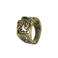 Solid Brass Dragon Ring
