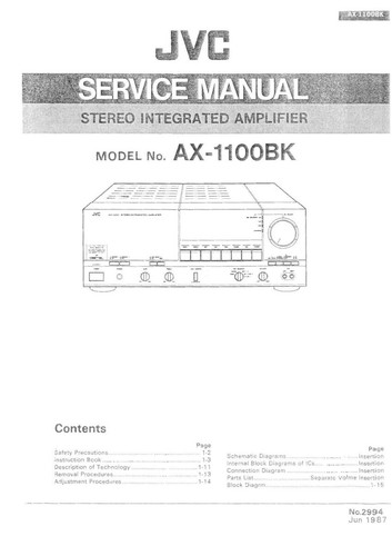 Jvc 1100bk amplificatore - jvc, ax-1100bk