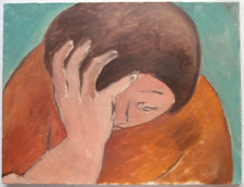 Dipinto Volto di donna Quadro Olio su tela 45x35 cm