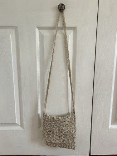 Borsa beige all uncinetto - beige, all'uncinetto