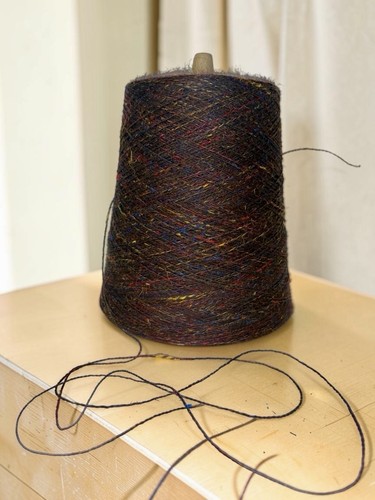Filato lino lana tweed - lana, marrone