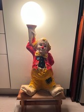 Lampada da tavolo Vintage a forma di Clown,design e ceramica/resina Francese