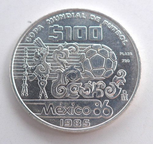 100 pesos mexico 1985 mondiali - 100,
