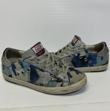 Golden Goose Superstar Sneakers Blu Mimetico Mimetico Caffè -- Taglia 35/5