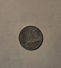 Moneta rara 10 lire del 1955 (spiga e aratro)