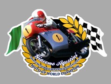 Giacomo AGOSTINI Moto GP World Champion Sticker vinyle laminé