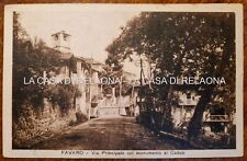 CARTOLINA FAVARO Via Principale col monumento ai Caduti - ANNO 1931 - Viaggiata