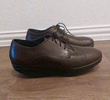 MBT Kabisa scarpe da passeggio in pelle performance suola a dondolo marrone terapeutico 11,5