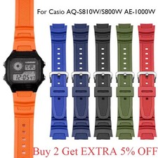 Cinturino Orologio Fit Casio AE-1000W/AQ-S810W SGW-400H Cinturino Ricambio Silicone 18mm