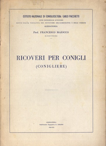 Ricoveri per conigli - ., (