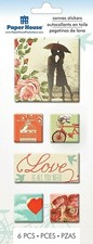 Paper House Productions ROMANCE Canvas Art Stickers - 6 pcs
