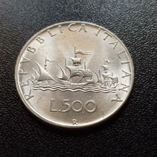 Moneta Italiana In Argento Da Collezione 500 Lire 1958 Roma  Spl Lotto 1989